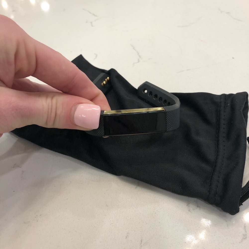 Gold FitBit Alta with Black Band